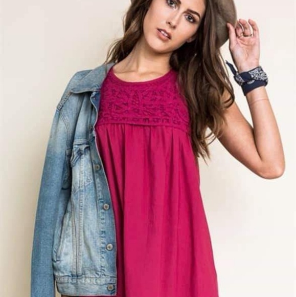 Magenta crochet dress ⭐ last one sz medium - Picture 3 of 4